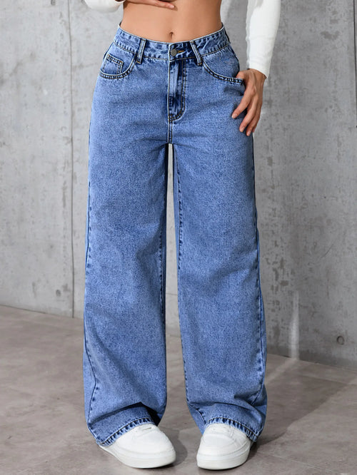 Classic Wide-Leg Denim